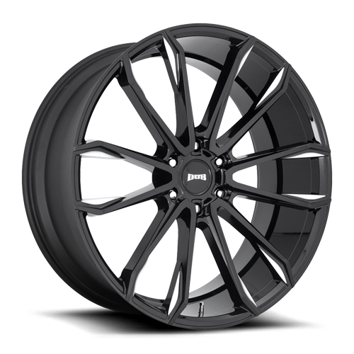 24" DUB S252 Clout / Gloss Black Milled