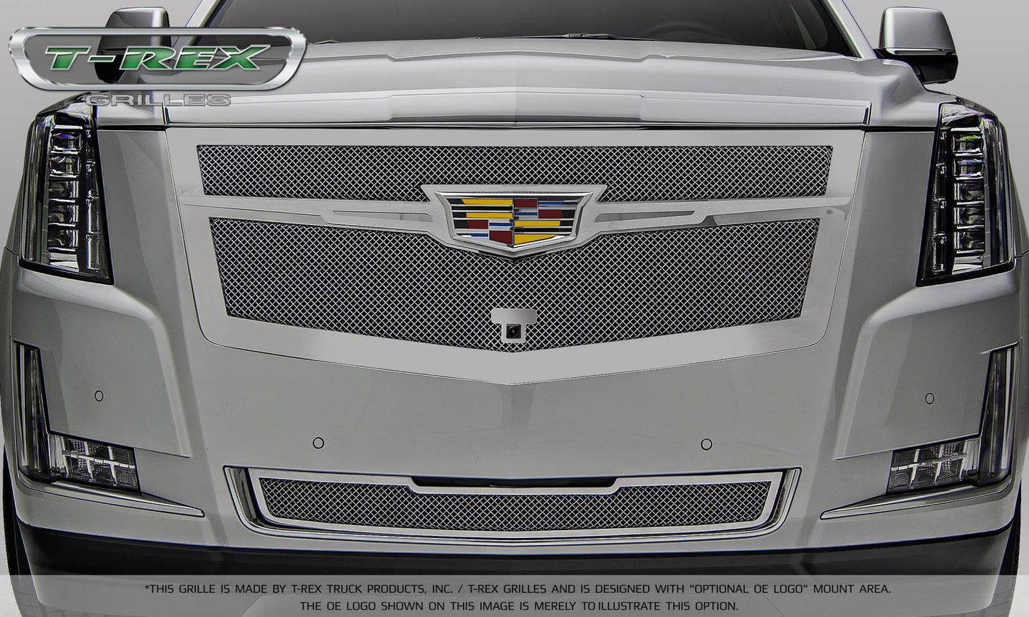 T-Rex Upper Class Main Grille Replacement 2015-2016 Cadillac Escalade (Chrome Plated w/ Chrome Center Trim Piece)