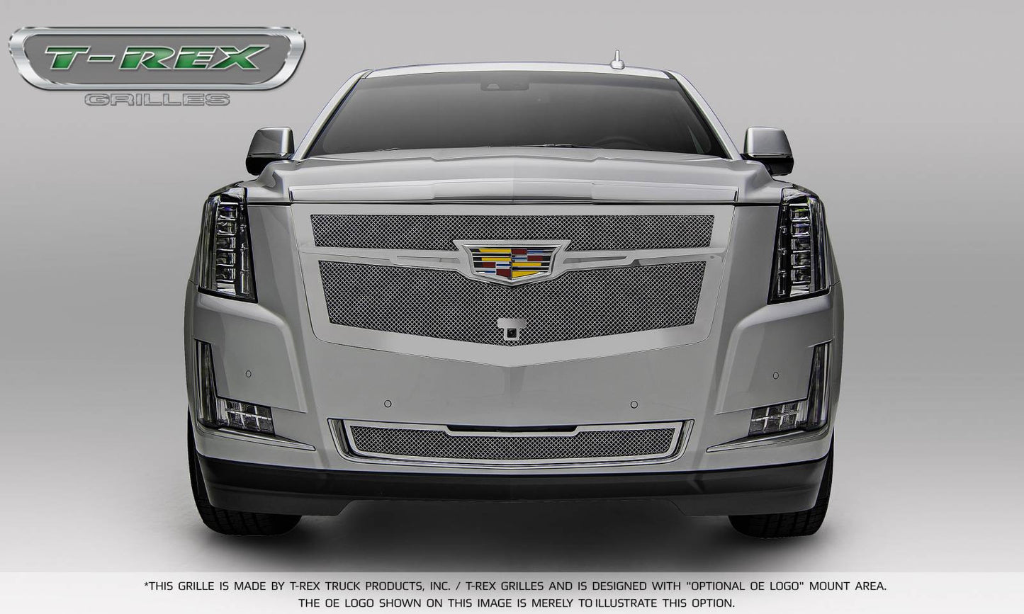 T-Rex Upper Class Main Grille Replacement 2015-2016 Cadillac Escalade (Chrome Plated w/ Chrome Center Trim Piece)