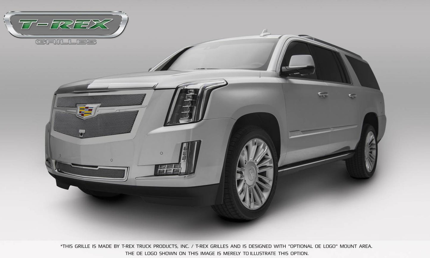 T-Rex Upper Class Main Grille Replacement 2015-2016 Cadillac Escalade (Chrome Plated w/ Chrome Center Trim Piece)