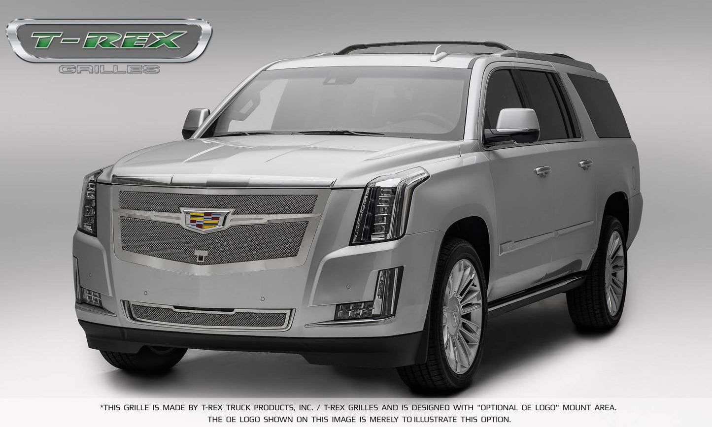 T-Rex Upper Class Main Grille Replacement 2015-2016 Cadillac Escalade (Chrome Plated w/ Chrome Center Trim Piece)