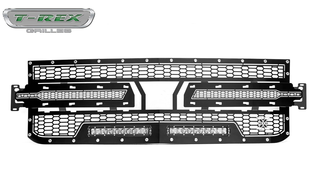 T-Rex 2019 Chevrolet Silverado 1500 Laser Torch Grille, 1 Pc, Replacement (Black Mild Steel)