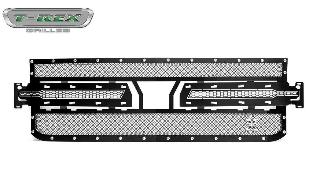 T-Rex 2019 Chevrolet Silverado 1500 X-Metal Grille, 1 Pc, Replacement (Black Mild Steel)