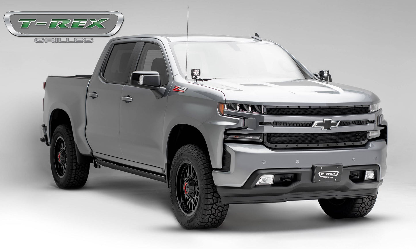 T-Rex 2019 Chevrolet Silverado 1500 Stealth X-Metal Grille, 1 Pc, Replacement (Black Mild Steel)