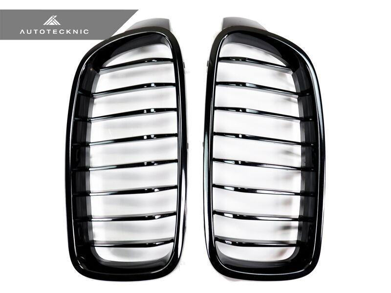 Autotecknic Replacement Glazing Black Front Kidney Grilles BMW F30 Sedan / F31 Wagon | 3 Series