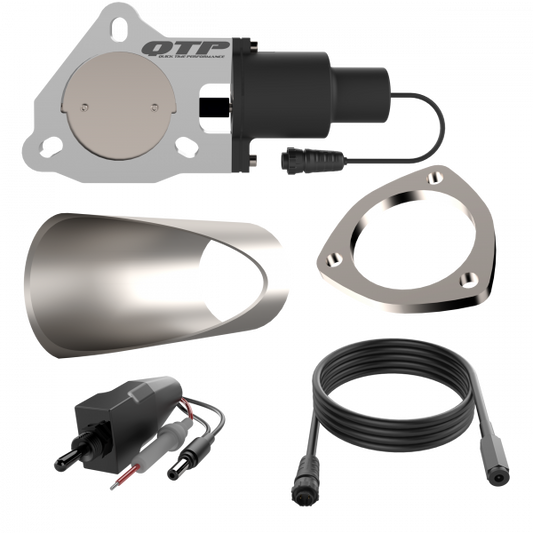 Quick Time Performance 3" QTP Electric Exhaust Cutout DIY Combo Kit