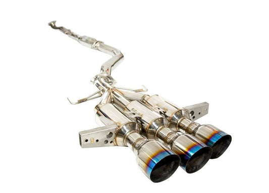 Invidia Gemini R400 Triple Tip Cat-Back Exhaust 2017-2020 Honda Civic Type R FK8 (Titanium Burnt Tip) Front Pipe Included (76mm)