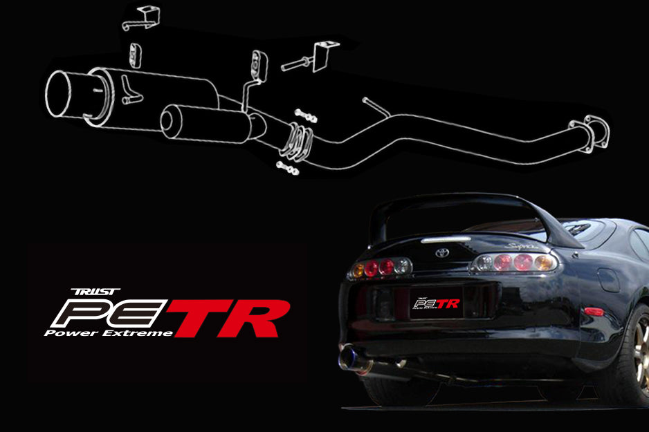 GReddy JDM-spec TRUST PE-TR exhaust 1993-1998 Toyota Supra (twin turbo) KZA80