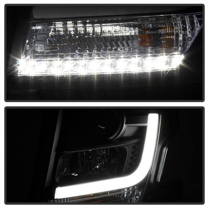 2015 -2016 Chevy Tahoe / Suburban Projector Headlights - DRL LED - Black