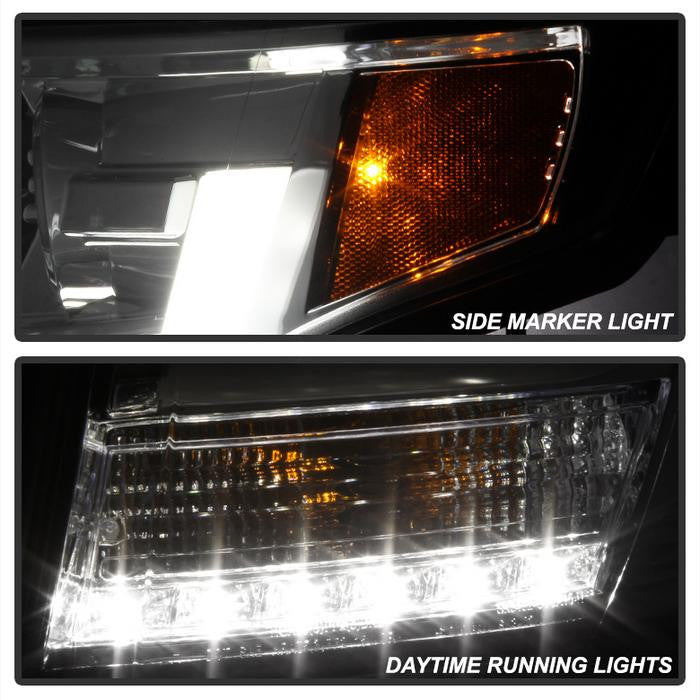 2015 -2016 Chevy Tahoe / Suburban Projector Headlights - DRL LED - Chrome