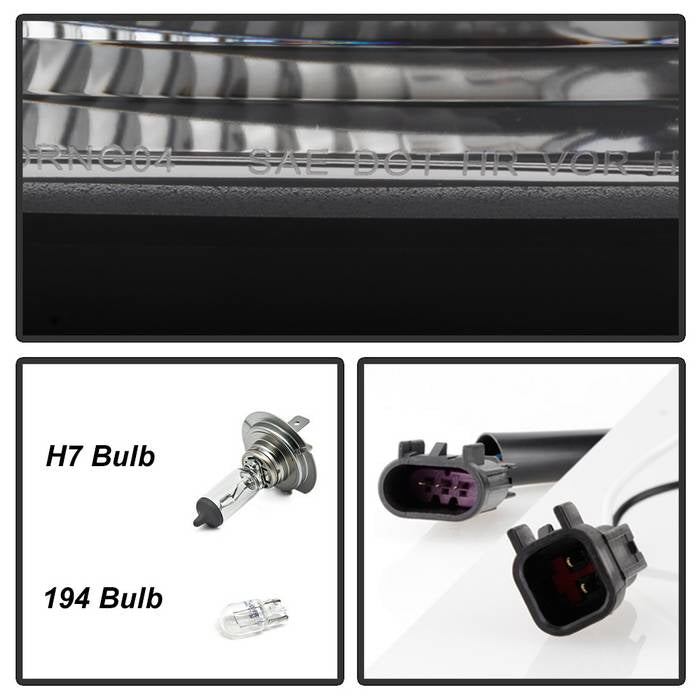 2004-2006 Dodge Durango Projector Headlights - Chrome