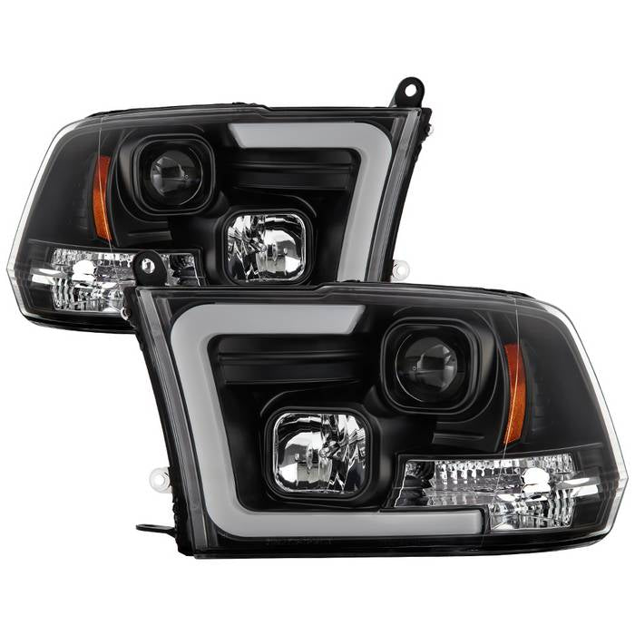 2009-2018 Dodge Ram 1500 / 2010-2019 Ram 2500/3500 Version 2 Projector Headlights - Halogen Model Only- Black Housing (Not Compatible With Factory Projector And LED DRL)