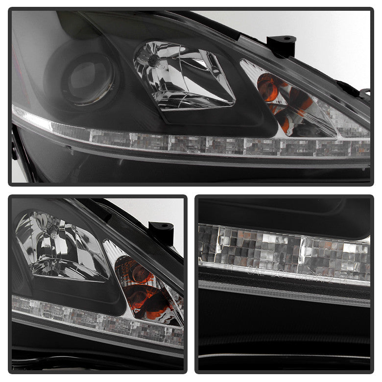 2006-2010 Lexus IS250/350 Projector Headlights - DRL LED - Black
