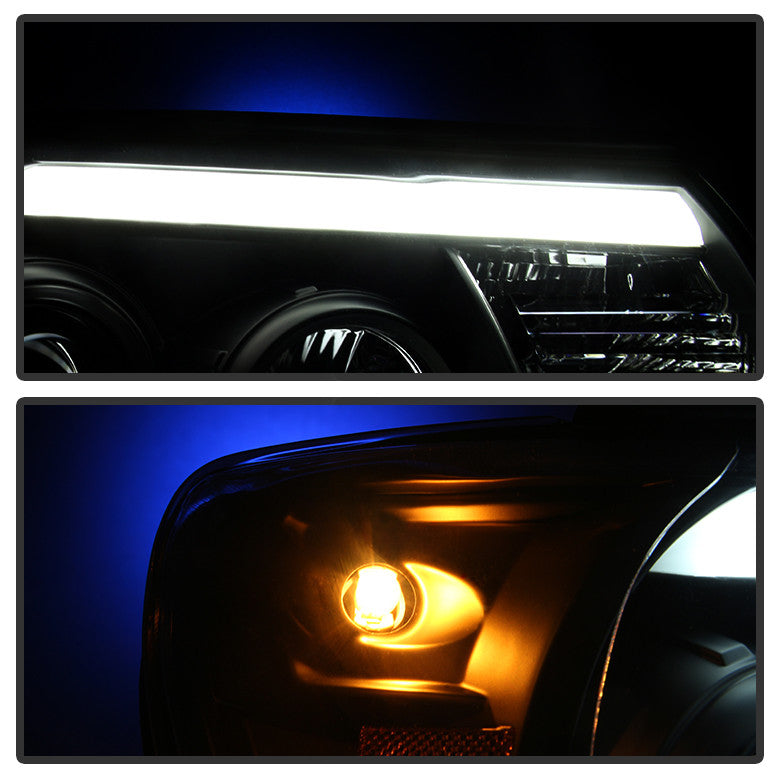 2012-15 Toyota Tacoma Projector Headlights - Light Bar DRL - Chrome
