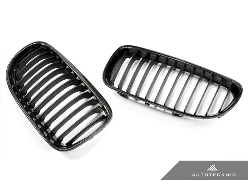 AutoTecknic Replacement Carbon Fiber Front Grilles BMW E90 Sedan / E91 Wagon | 3 series LCI