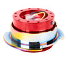 NRG Gen 2.5 Red/Neochrome Ring Steering Wheel Quick Release