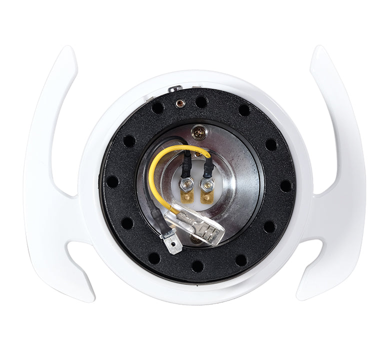 NRG Gen 4.0 Black/White Ring Steering Wheel Quick Release