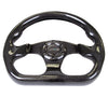 NRG Carbon Fiber Series Steering Wheel Carbon Fiber 3 Spoke Center (320mm) Flat Bottom