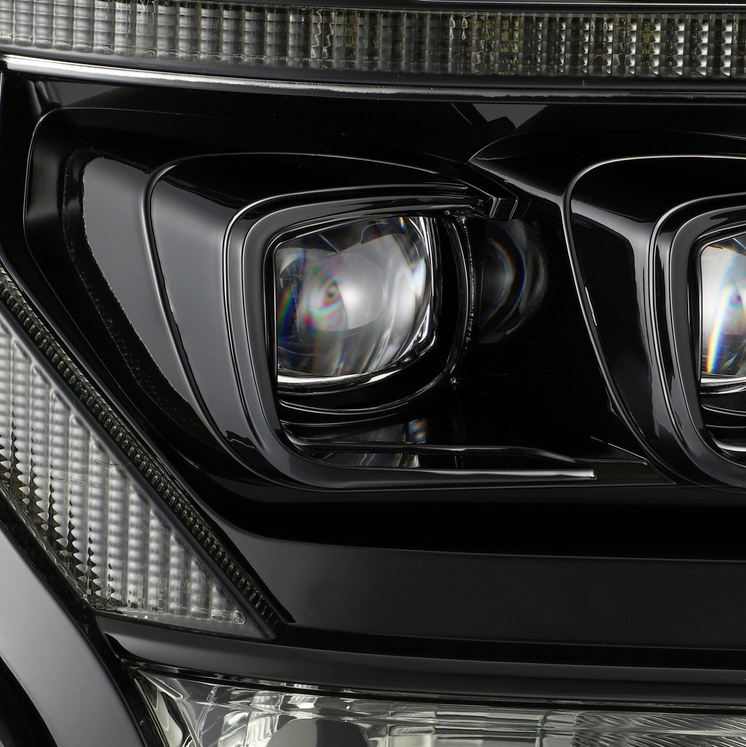 AlphaRex 2015-2017 Ford F150 / 2017-2020 F150 Raptor NOVA-Series LED Projector Headlights Black