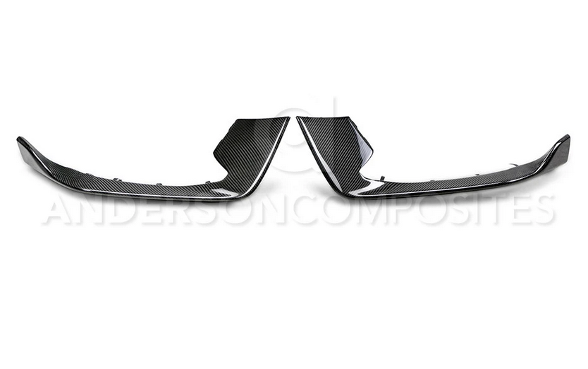 Anderson Composites Carbon fiber front bumper inserts 2015-2020 Ford Mustang GT350 & GT350R (Pair)