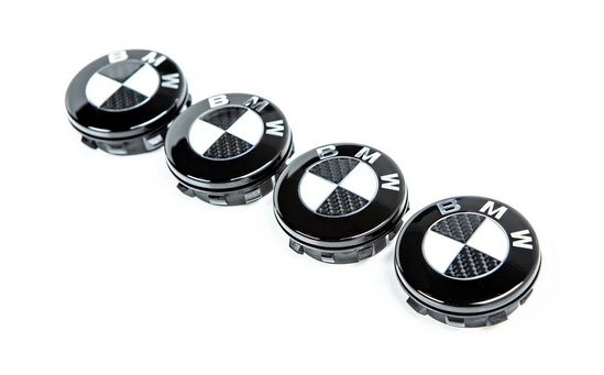 BMW Carbon Floating Wheel Center Cap Set - 68mm