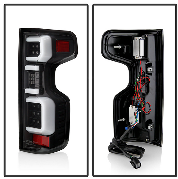 Spyder Chevy Silverado 19-20 LED Tail Light Black ALT-YD-CS19HAL-BK