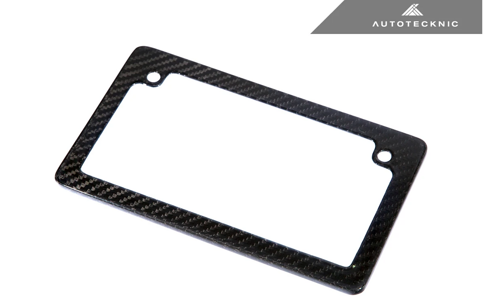 AutoTecknic Dry Carbon Fiber Motorcycle License Plate Frame (US ONLY)