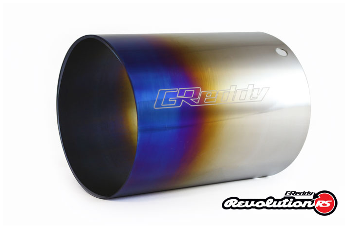 GReddy Burnt Titanium Tip 115mm Diameter 150mm Length (Revolution RS/RS-TI/RS-Race) - 160 Rev RS (L)