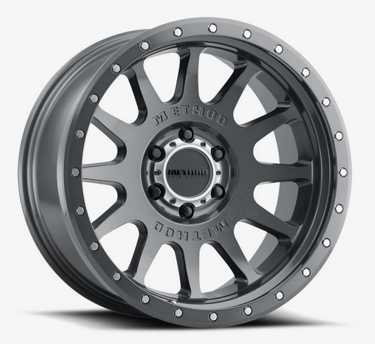 20x10 Method MR605 NV -24mm Offset 8x180 124.1mm CB Gloss Titanium Wheel