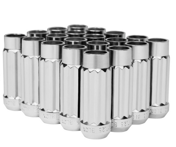 BLOX Racing 12-Sided P17 Tuner Lug Nuts 12x1.25 - Chrome Steel - Set of 20
