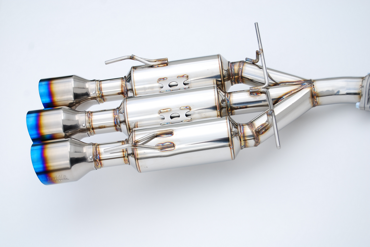 Invidia Gemini Stainless Steel Tip Cat-back Exhaust 2017-2021 Honda Civic Si Coupe (Triple Titanium Tip)