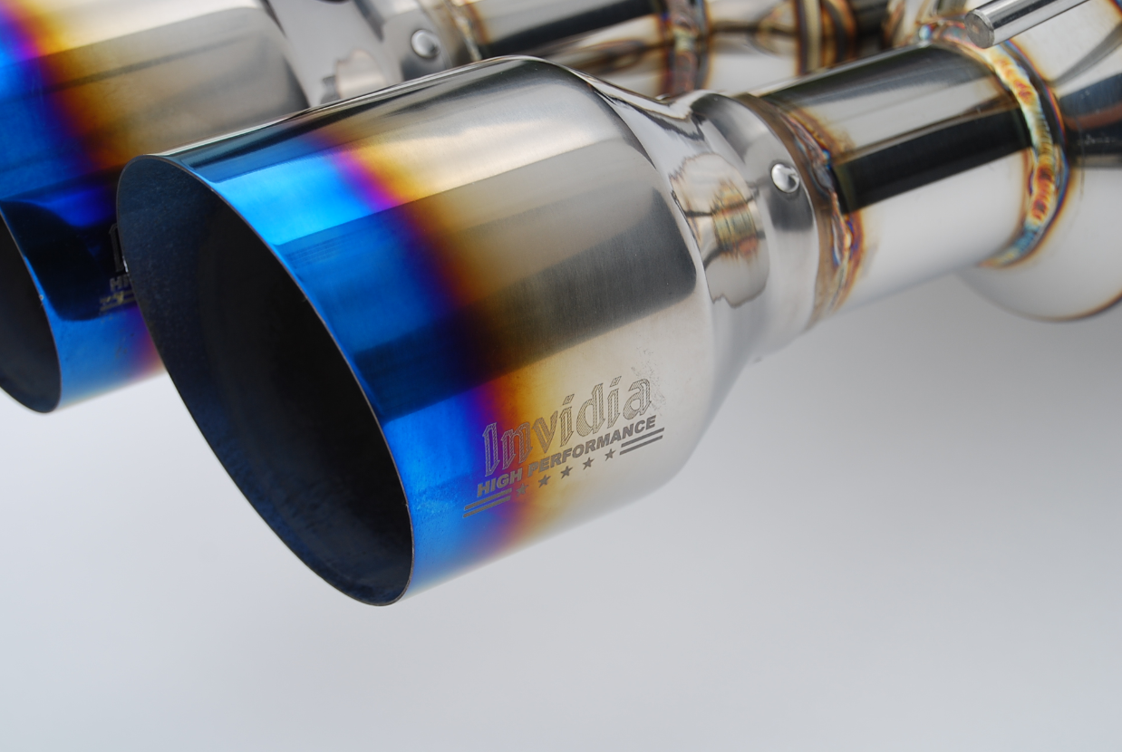 Invidia Gemini Stainless Steel Tip Cat-back Exhaust 2017-2021 Honda Civic Si Sedan (Triple Titanium Tip)
