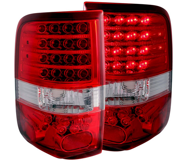 ANZO 2004-2008 Ford F-150 LED Taillights Red/Clear