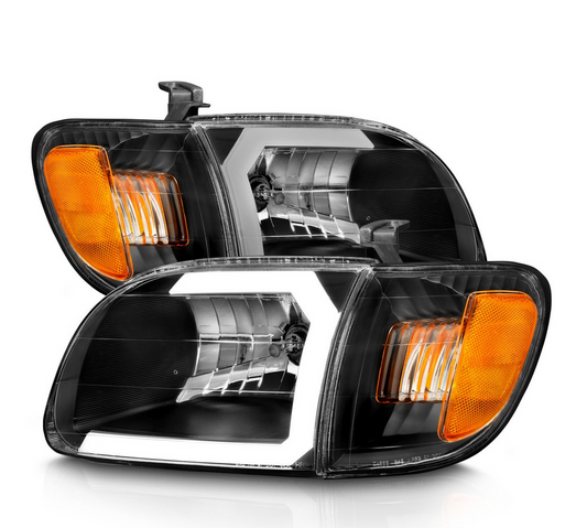 Anzo 2000-2004 Toyota Tundra Crystal Plank Style Headlights with Corner Lights (2 Pieces)