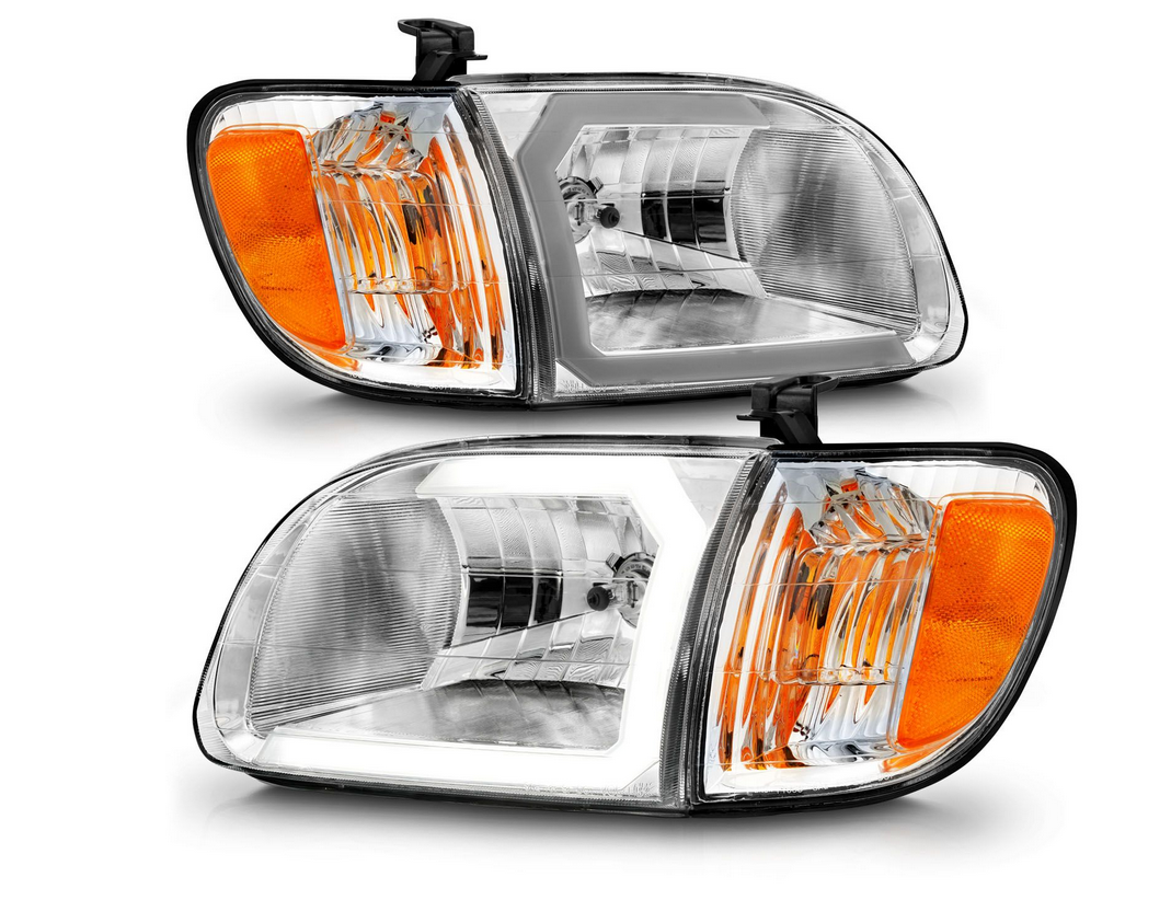 Anzo 2000-2004 Toyota Tundra Crystal Plank Style Headlights with Corner Lights (2 Pieces)
