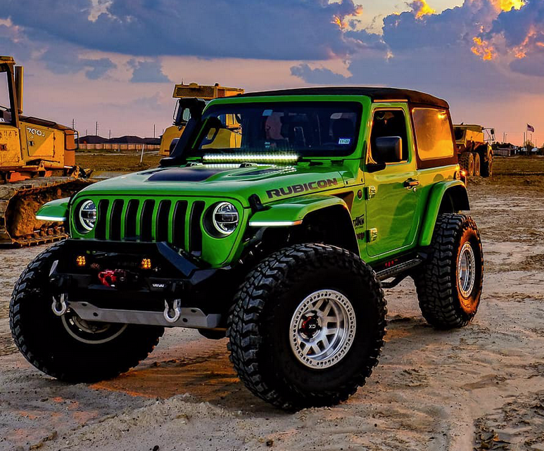 Jeep Wrangler JL/Gladiator 9.5 x 0.75 Inch Slim Chop Kit DRL w/ Sequential Switchback Turn Signal & Side Marker Light