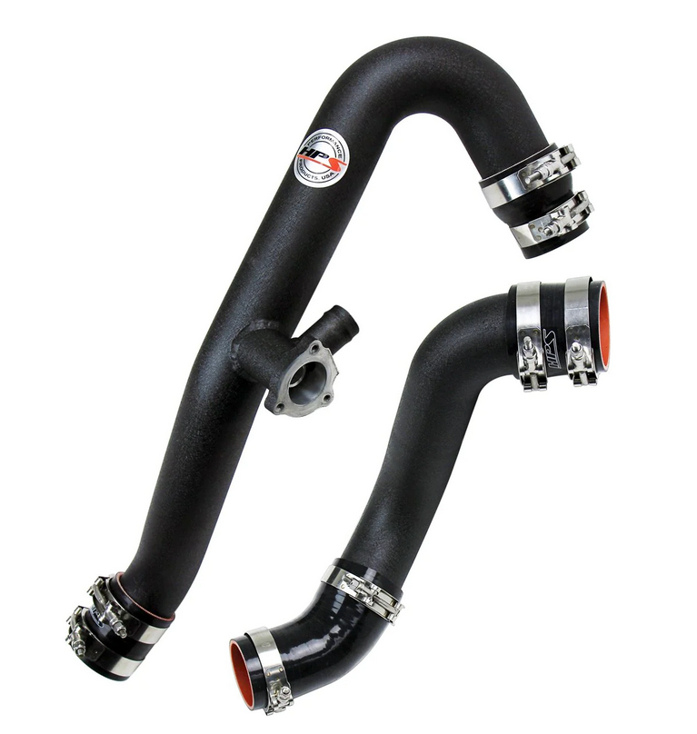 HPS Intercooler Hot Charge Pipe and Cold Side with Black Hoses 2015-2017 Ford Mustang Ecoboost 2.3L Turbo