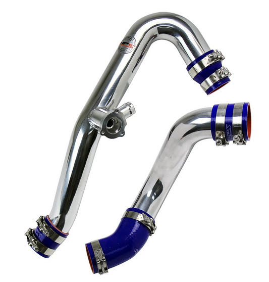 HPS Intercooler Hot Charge Pipe and Cold Side with Blue Hoses 2015-2017 Ford Mustang Ecoboost 2.3L Turbo