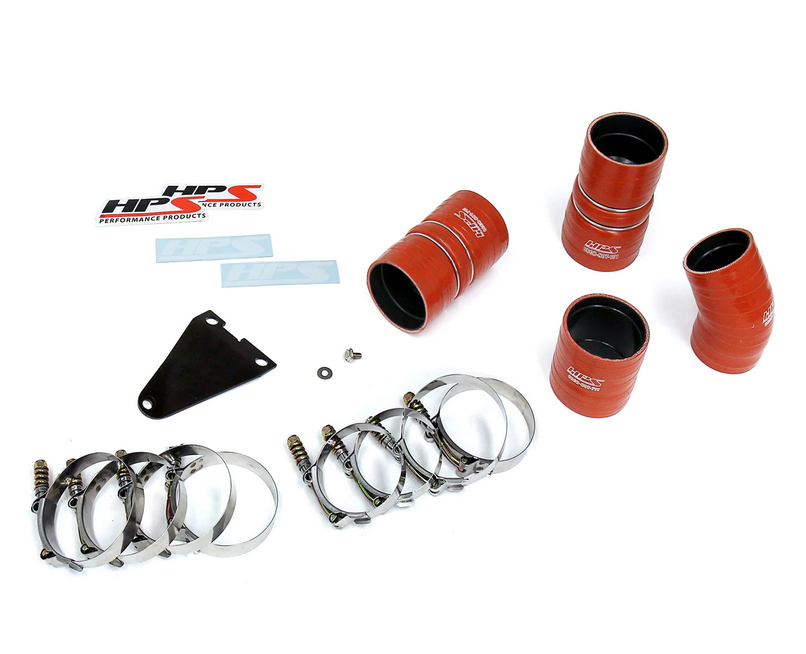 Charge Pipe Boot HPS Hot & Cold Side Charge Pipe with CAC Hose Intercooler Boots, 03-07 ...