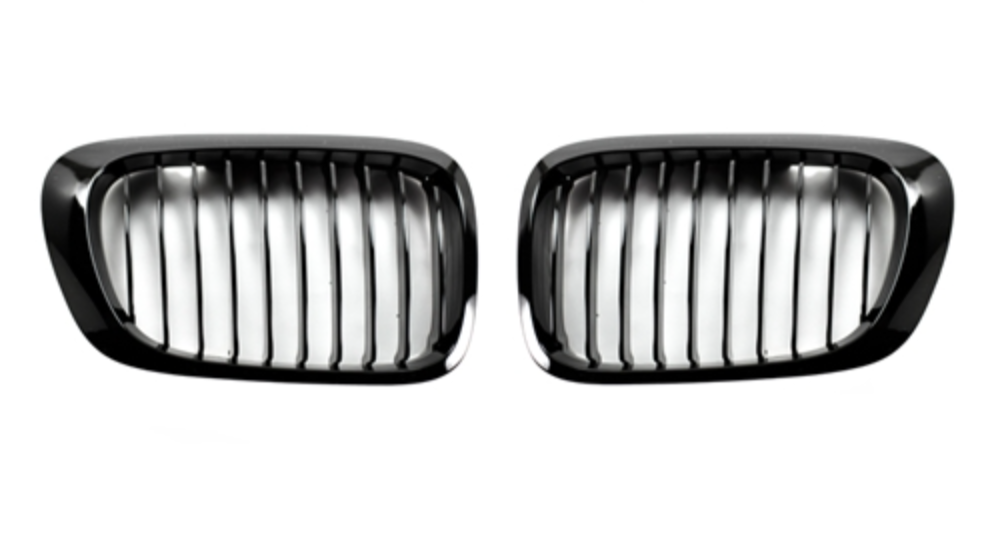 AutoTecknic Gloss Black Front Grille Set - E46 3-Series Coupe Pre-Facelift | M3