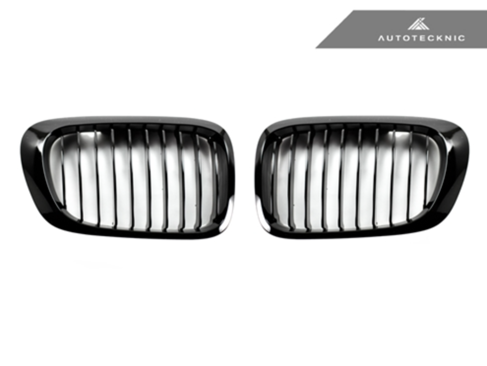 Autotecknic Replacement Glazing Black Front Grilles BMW E46 Coupe | 3 Series (pre-facelift)