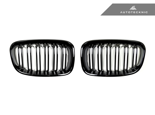 Autotecknic Replacement Dual-Slats Glazing Black Front Grilles BMW F20 1-Series