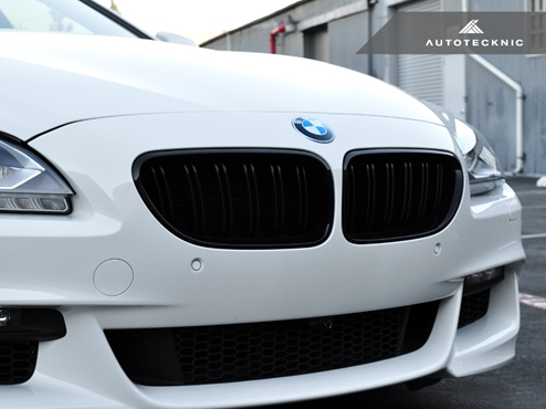 AutoTecknic Replacement Dual-Slats Glazing Black Front Grilles BMW F06 Gran Coupe / F12 Coupe / F13 Cabrio | 6 Series & M6
