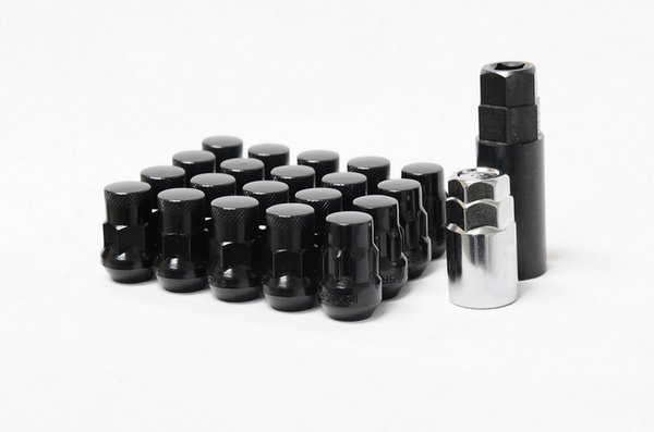 Muteki SR35 Closed End Lug Nut / Lock Set 12x1.50 Black (20 Piece Kit) 35mm Tall