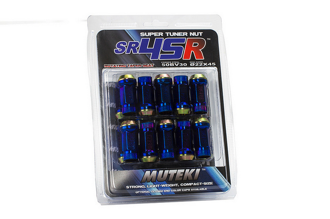 Muteki SR45R Open End 12x1.25 Burned Blue (20 Piece) 45mm Tall