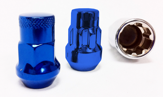 Muteki SR35 Closed End Lug Nut / Lock Set 12x1.25 Blue (20 Piece Kit) 35mm Tall