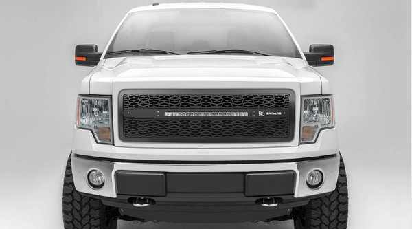 T-Rex ZROADZ Series 2009-2012 Ford F150 LED Lighted Grille w/ One 20 Inch Slim single row 2pc Grille (Black)