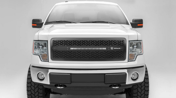 T-Rex ZROADZ Series 2013-2014 Ford F150 LED Lighted Grille w/ One 20 Inch Slim single row 2pc Grille (Black)