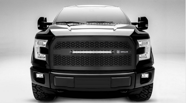T-Rex ZROADZ Series 2015-2016 Ford F150 w/ Forward Facing Camera, LED Lighted Grille w/ One 20 Inch Slim single row 2pc Grille (Black)