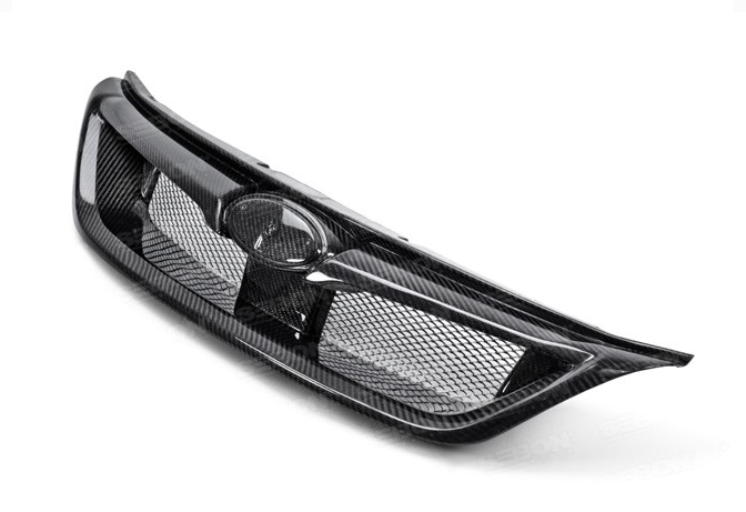 Seibon STI-Style Carbon Fiber Front Grille for 2011-2014 Subaru WRX/STi (Mesh not Included)